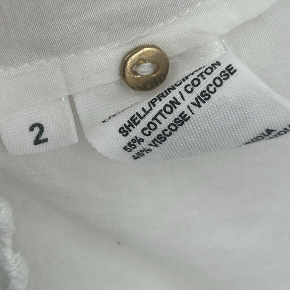 Ulla Johnson Deia Cotton Blouse Womens 2 Sleeveless Macrame Fringe Lace Detail - Picture 9 of 12